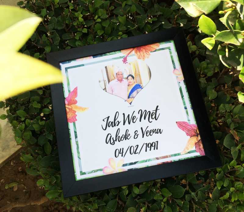A Unique Personalized Gift - The Jab We Met Frame By InstaMosaicStudio