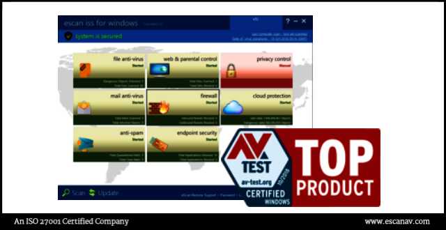 AV-TEST Certifies EScan Internet Security Suite As A Top Product For Windows Home User