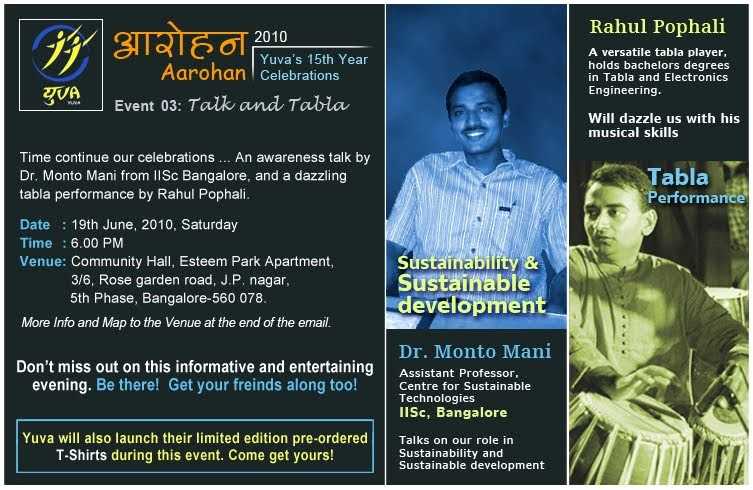 Aarohan 2010 - Event 3: Talk And Tabla : Poster