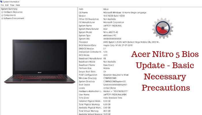 Acer Nitro 5 Bios Update [Necessary Precautions] - Acer Bios Update