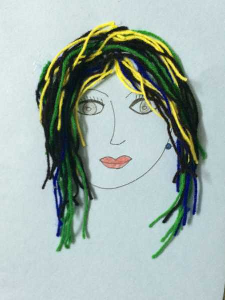 Activity Idea. 3-5 Year Olds. Yarn Hair.