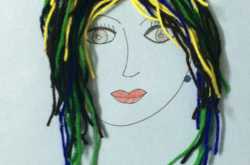 Activity Idea. 3-5 year olds. Yarn hair.