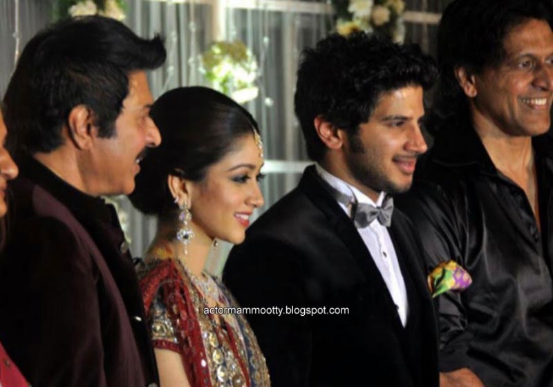 Actress At Mammootty Son Wedding Reception Stills