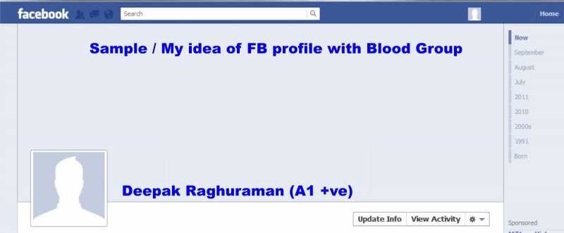 Add Blood Group To Our Profile - A Request To Facebook
