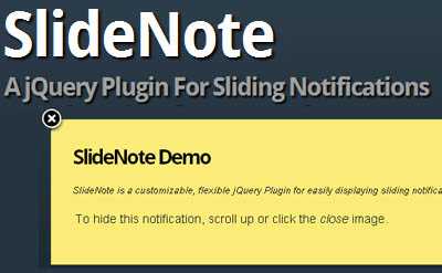 Add Slider Notification Widget In Blogger - SlideNote