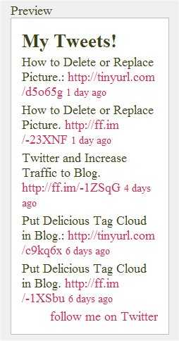 Add Twitter To Blog In 4 Clicks.