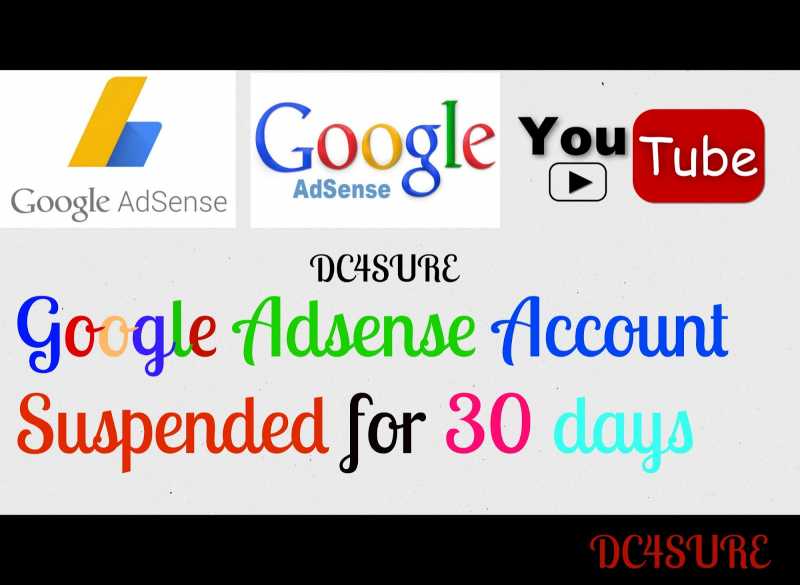 Adsense Account Suspended For 30 Days
