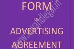 Advertisement Agreement - A Sample Form
