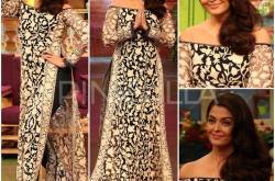 Aishwarya Black and White embroidery dress 
