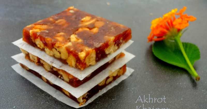 Akhrot Khajoor Burfi | Walnut Date Fudge (Sugarfree And Vegan)