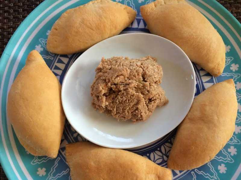 Almond Butter Stuffed Baked Karanji