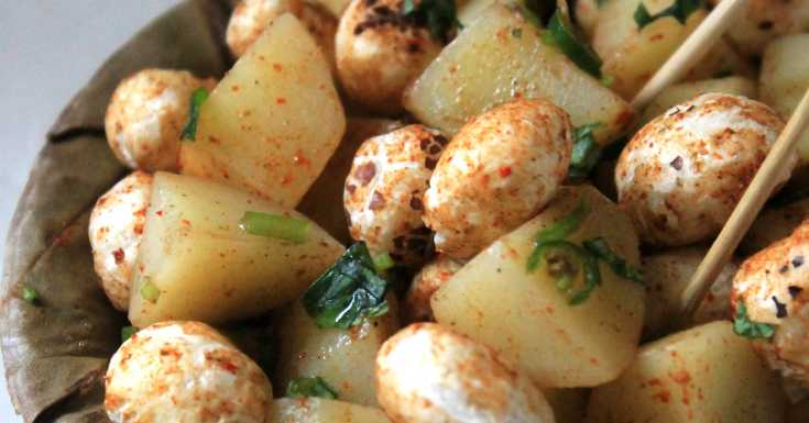 Aloo Makhana Chaat | Potato Fox Nut Chaat