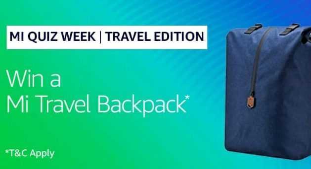 Amazon Mi Anniversary Quiz Answers - Mi Travel Backpack | TOPHUNT