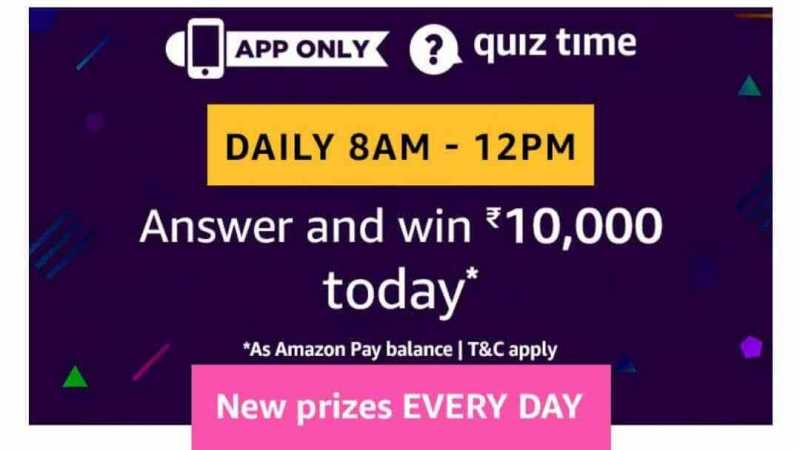 Amazon Quiz 25 July 2019 Answers - Win Rs.10000 | TOPHUNT