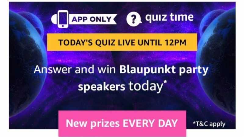Amazon Quiz 26 July 2019 Answers Win - Blaupunkt Speaker | TOPHUNT