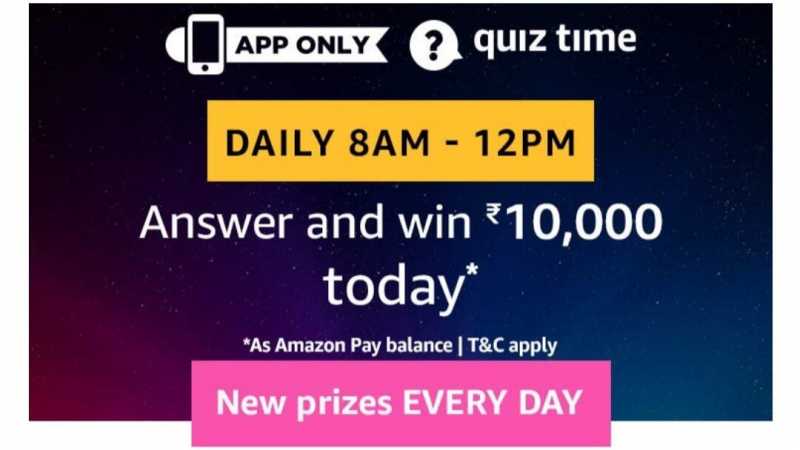 Amazon Quiz 3 June 2019 Answers - Win 10000 Pay Balance | TOPHUNT