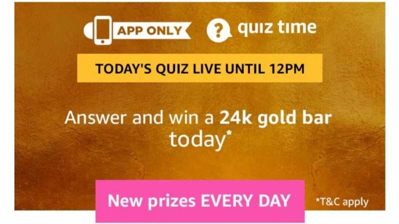 Amazon Quiz 6 June 2019 Answers - Win 24K Gold Bar | TOPHUNT