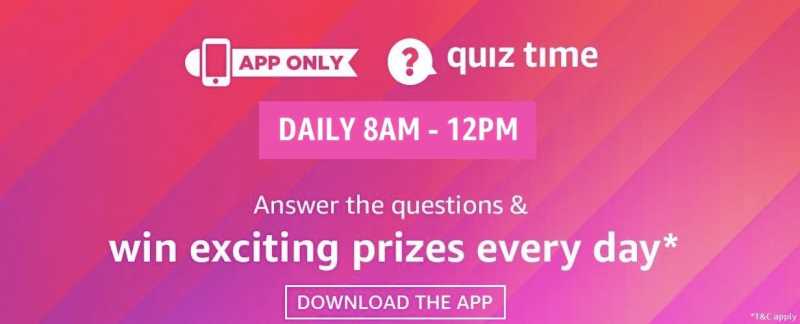 Amazon Quiz Contest Today Answer June 7, 2019 (100% Correct)