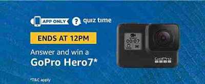 Amazon Quiz All Answer To Win A GoPro Hero 7