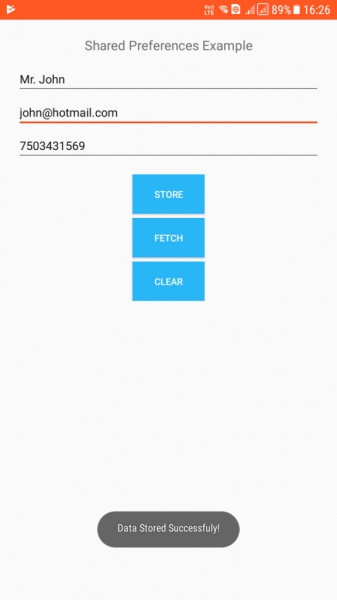 Android Shared Preferences Tutorial
