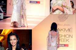 Angela Lakme Fashion Week White Lehenga Saree