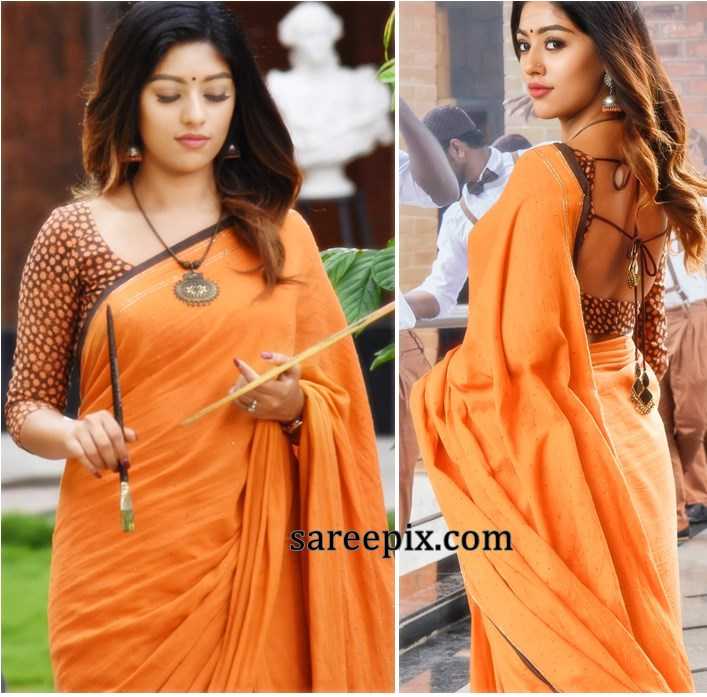 Anu Emmanuel Backless In Saree In "Sailaja Reddy Alludu" Movie