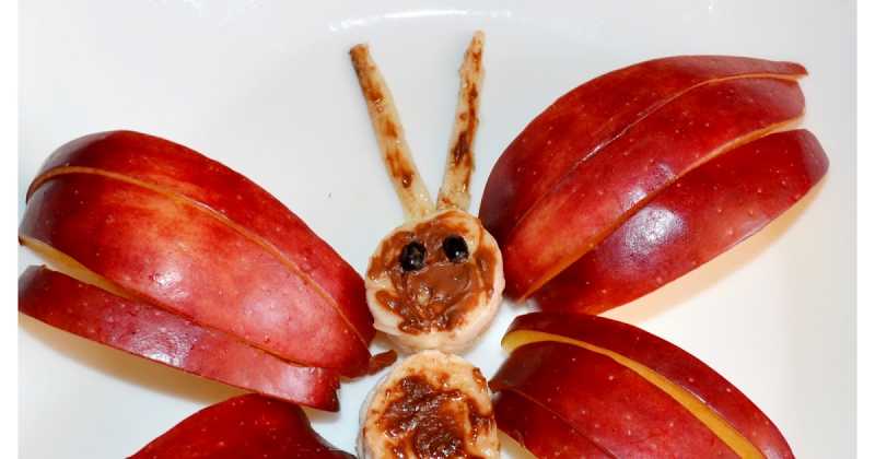 Apple Wedges Butterfly