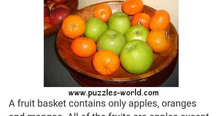 Apples Oranges And Mangoes Puzzles