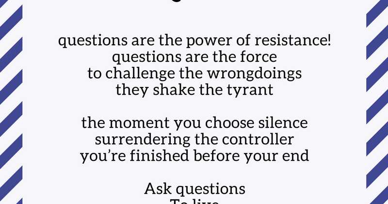 April Poetry Month Day 21 Poem: Ask Questions