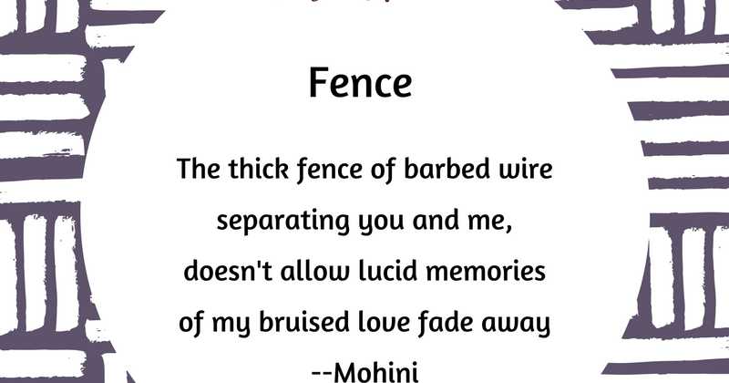 April Poetry Month Day 23 Poem: Fence
