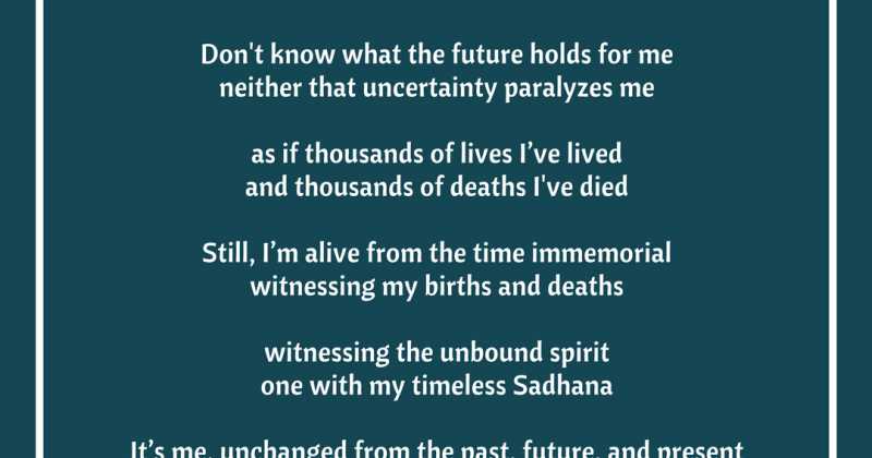 April Poetry Month Day 7 Poem: Pranasadhana