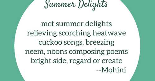 April Poetry Month Day 8 Poem: Tanka -- Summer Delights