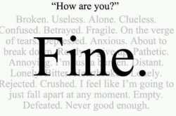 Are you fine?
