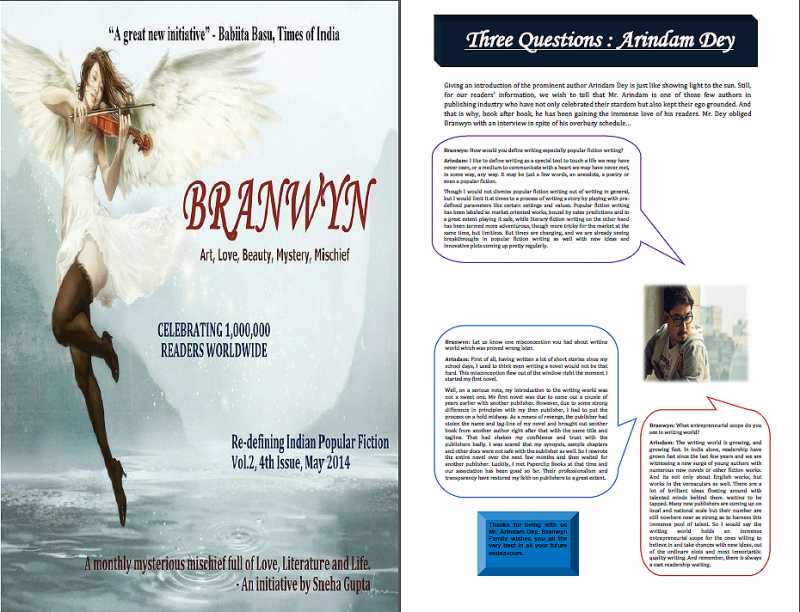 Arindam Dey Interview For Branwyn E-Magazine 
