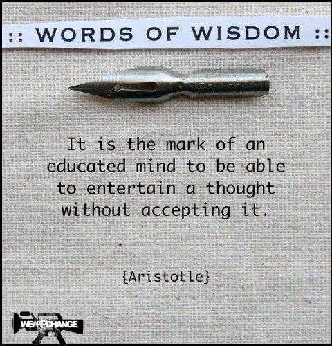 Aristotle On An Educated Mind