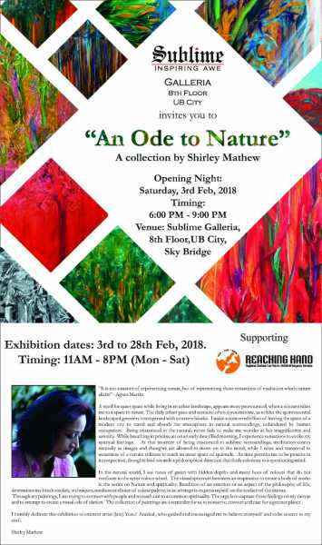 Art News: Ode To Nature By Shirley Mathew