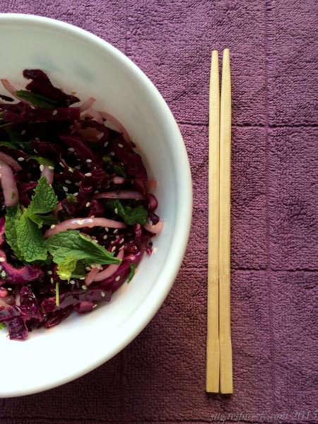 Asian Purple Cabbage Slaw