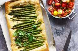 Asparagus Ricotta Filo Tart - The White Ramekins