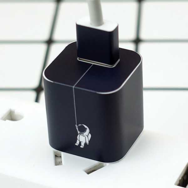 Astronaut IPhone Charger Stickers