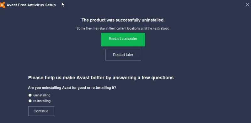 Avast Antivirus Now Removes All Of Its Files If You Uninstall