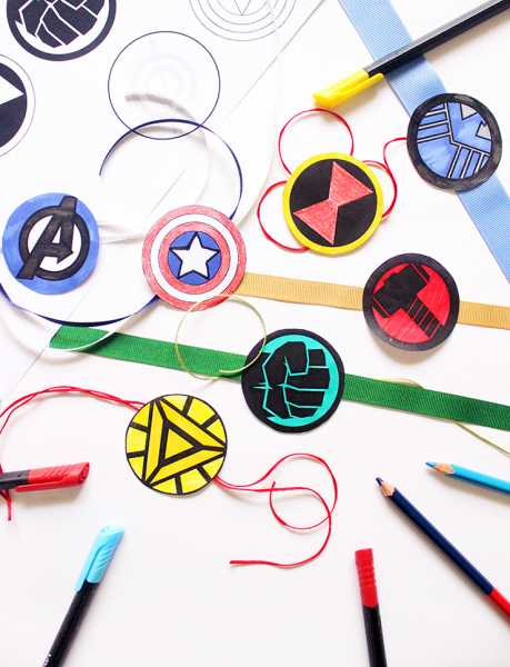 Avengers Colour In Printable Rakhis! - The Craftables