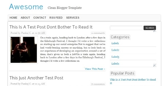 Awesome Blogger Template