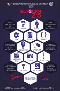 B P Poddar Institute Of Management & Technology Presents Technical Fest "TECHSTORM 2.15"