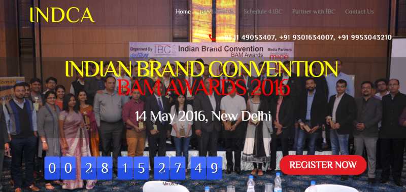 BAM Awards 2016 And Indian Brand Convention In New Delhi On May 14