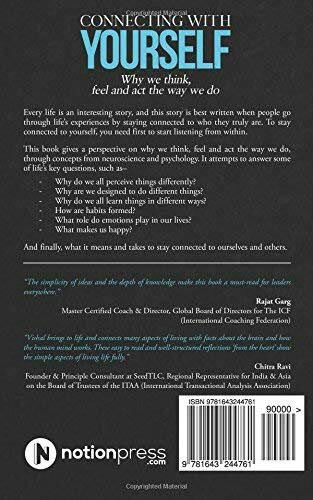 BOOK REVIEW OF- Connecting With Yourself: Why We Think, Feel And ACT The Way We Do  By Vishal Jacob   
