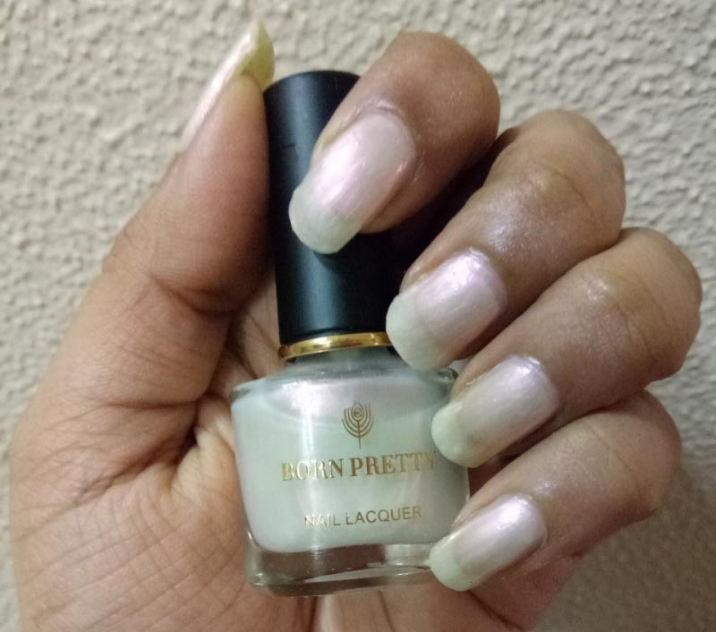 BORNPRETTY Pearl Lustre Series Nail Lacquer In Shade ‘Lotus In  Moonlight’ Review & Swatch