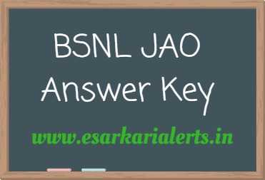 BSNL JAO Answer Key 2017 - BSNL Junior Accounts Officer Answer Sheet