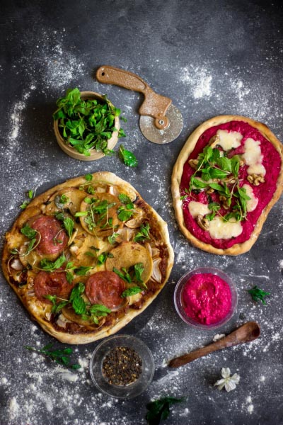 BUCKWHEAT PIZZA CRUST WITH ASSORTED TOPPINGS