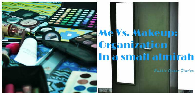 Babble Queen Diaries: Organizing Makeup In A Shelf/Cupboard 