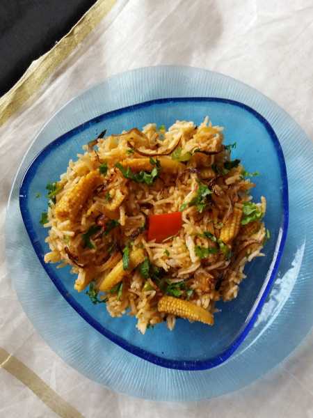 Baby Corn Pulao